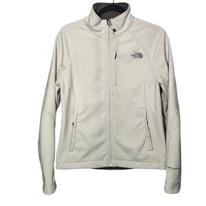 The North Face Womens Softshell Jacket TNF Apex Outdoor Windbreaker White Size M